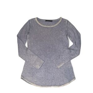 Raffi 100%‎ Cashmere Blue Gray Fitted Pullover Sweater Shirt Size XS